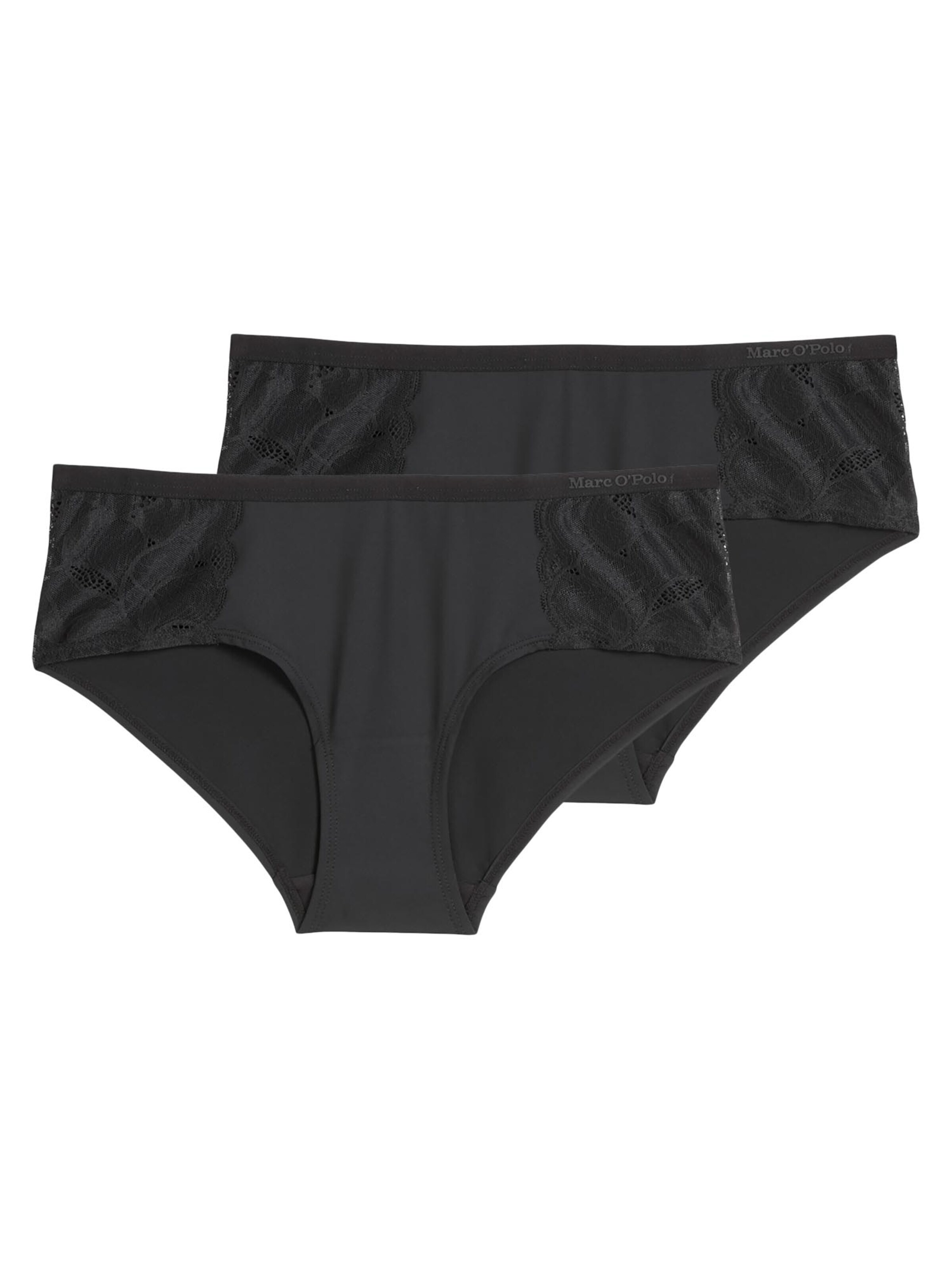 Marc O'Polo Broekje 'Tender Lace' in Zwart: voorkant