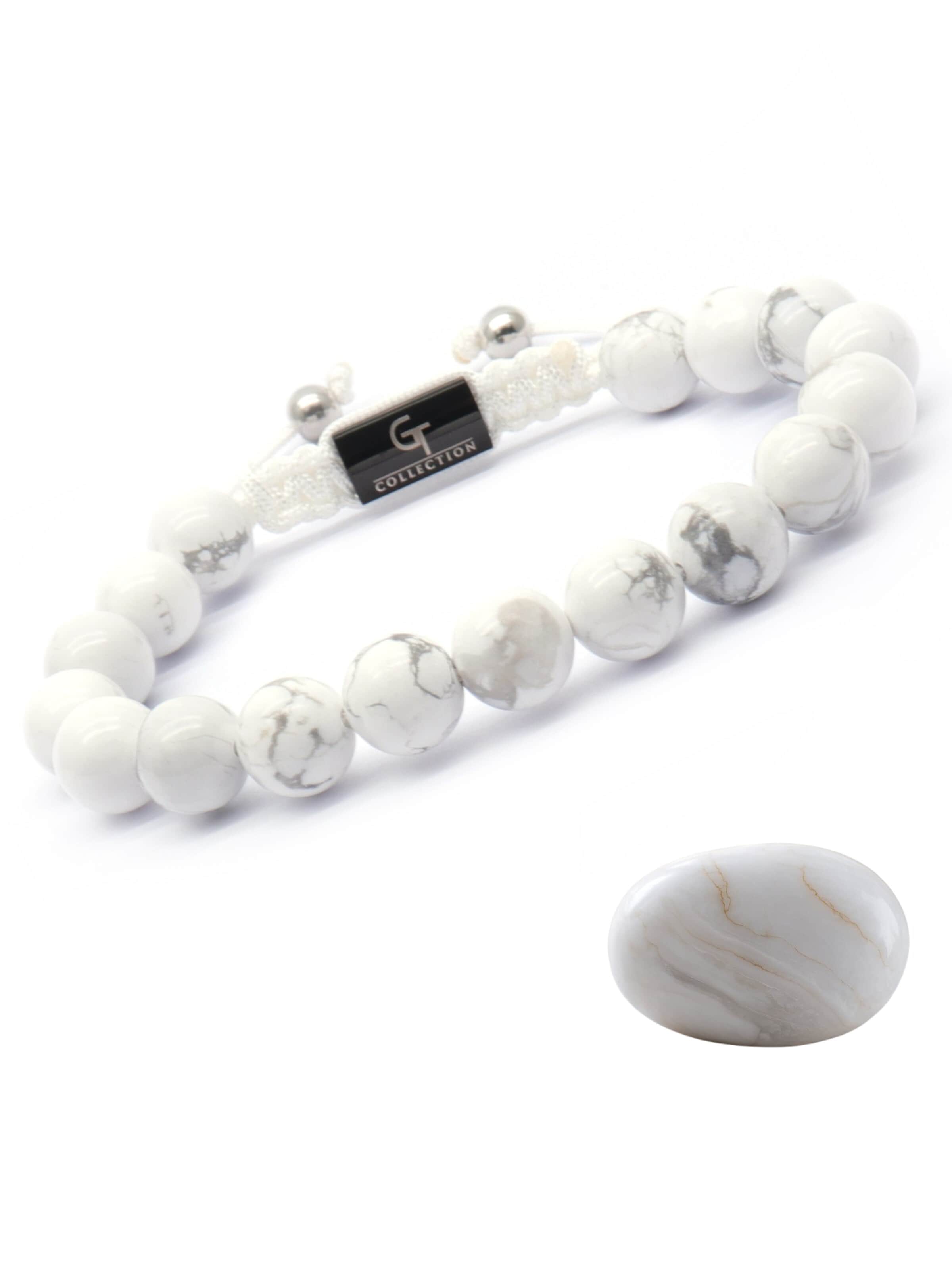 GT Collection Bracelet 'Single-Bead' in White: front