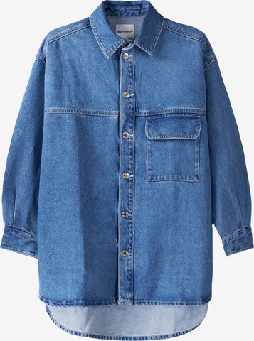 Bershka Between-Season Jacket in Blue: front