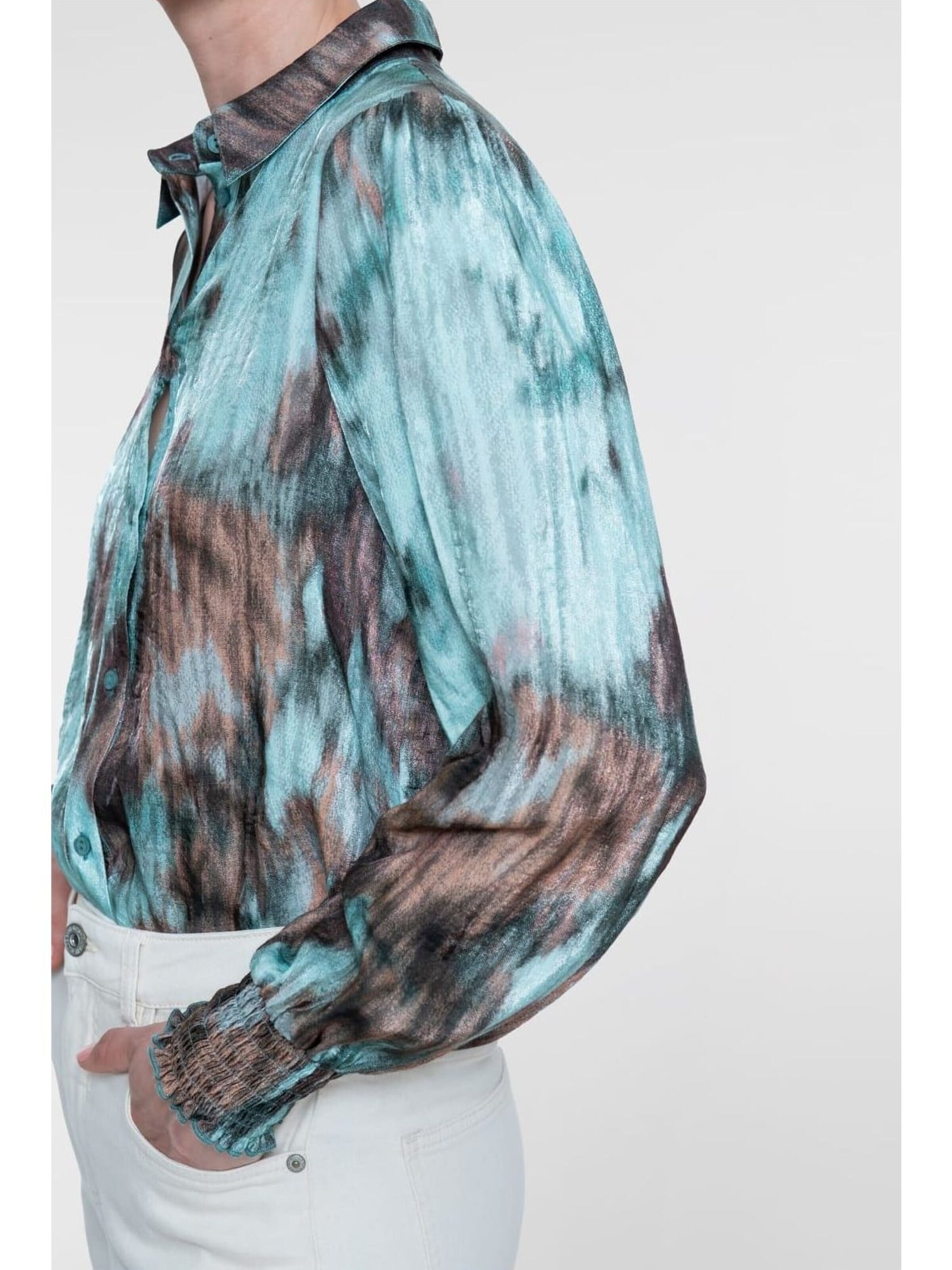 Geisha Blouse in Bruin