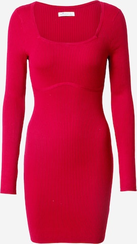 HOLLISTER Knitted dress in Red: front