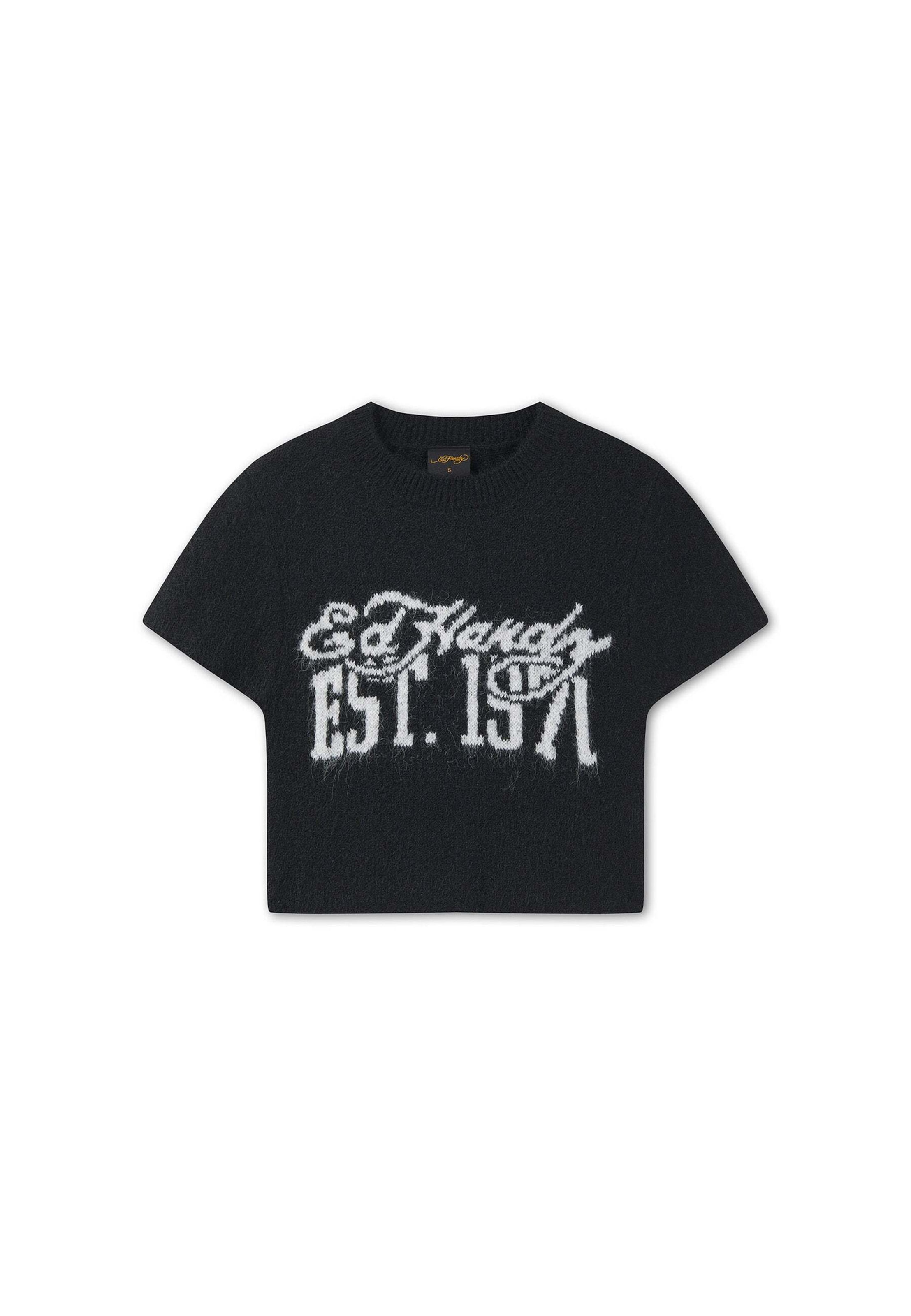 Ed Hardy Μπλουζάκι '1971' σε μαύρο: μπροστά
