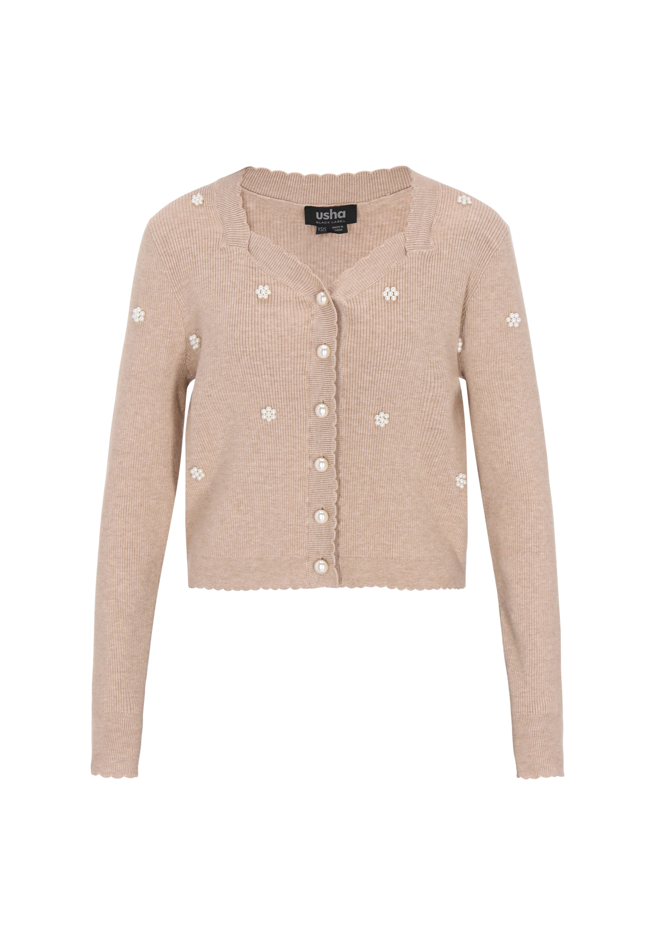 usha BLACK LABEL - Cárdigan en beige: frente