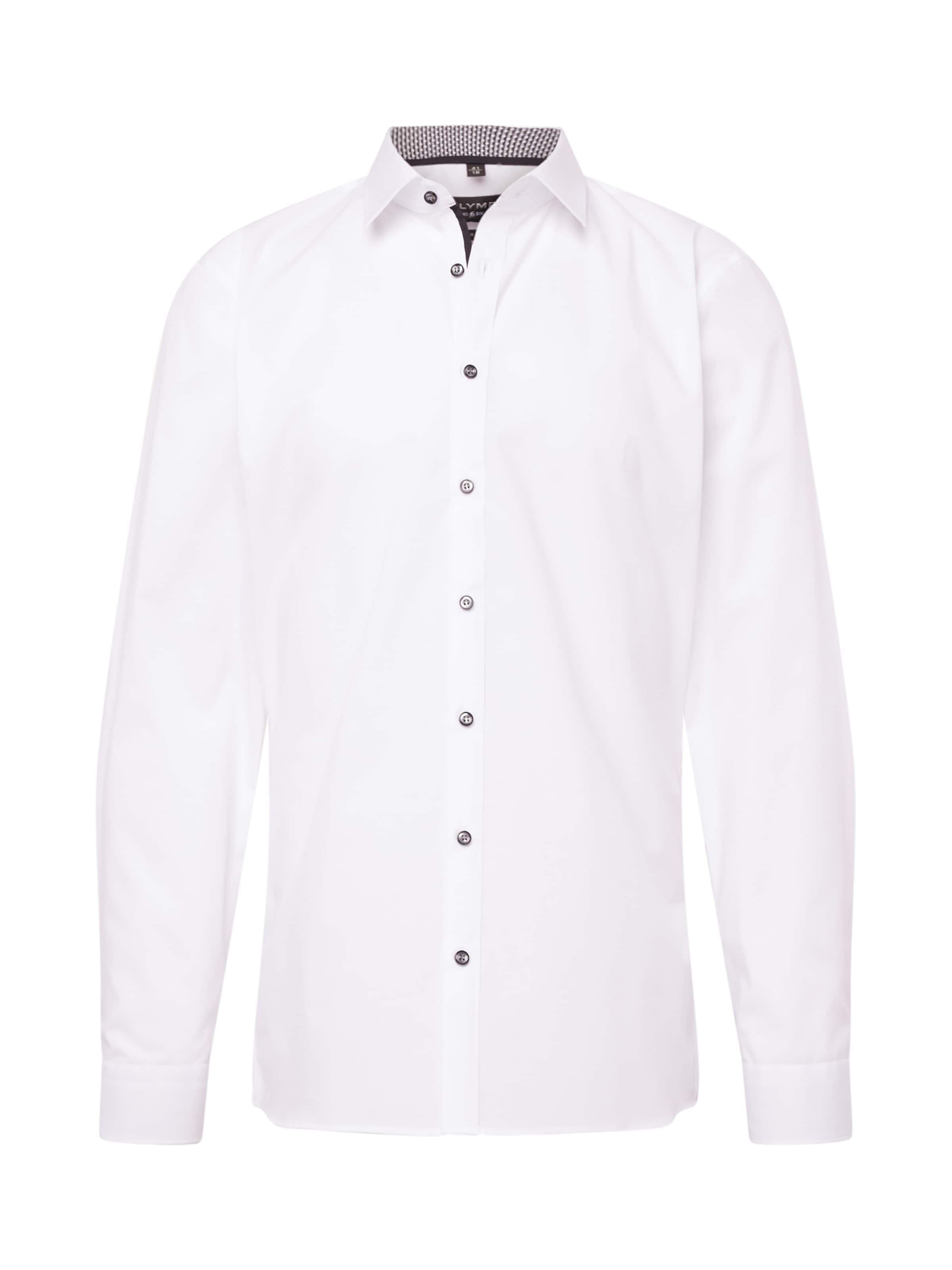 OLYMP Slim fit Button Up Shirt 'No. 6 Six' in White: front