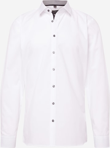 OLYMP - Ajuste estrecho Camisa 'No. 6 Six' en blanco: frente