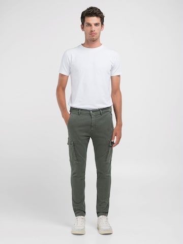 REPLAY Slimfit Cargohose in Grün