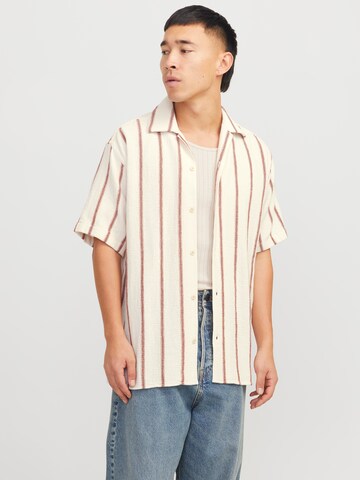 JACK & JONES Классический крой Рубашка 'JORCoba' в Бежевый: спереди