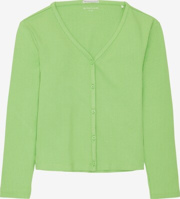 Cardigan TOM TAILOR en vert : devant