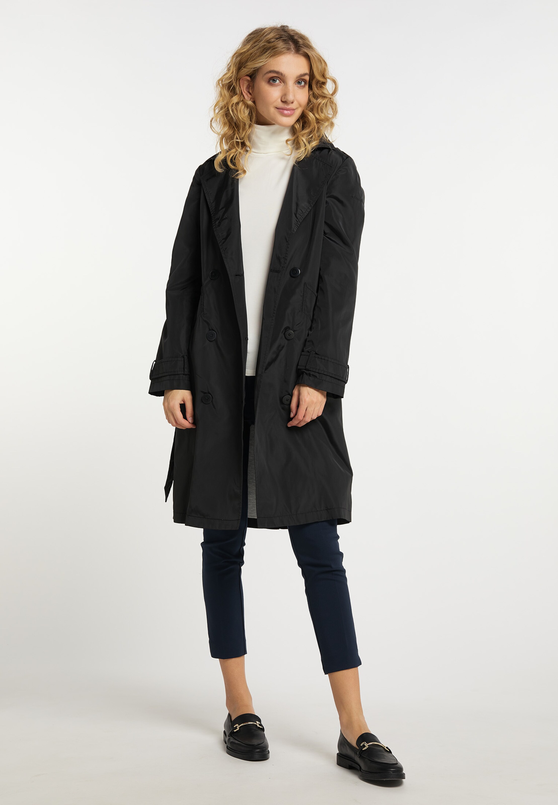 Frauen Mäntel DreiMaster Klassik Übergangsmantel in Schwarz - NM10123 Frauen Mäntel DreiMaster Klassik Übergangsmantel in Schwarz - NM10123