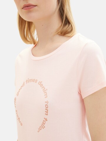 TOM TAILOR DENIM T-Shirt in Pink