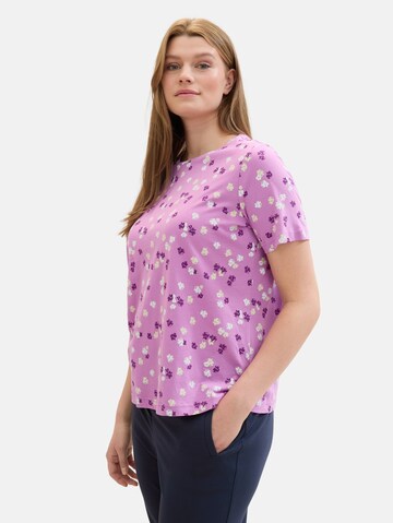 Tom Tailor Women + T-shirt i lila