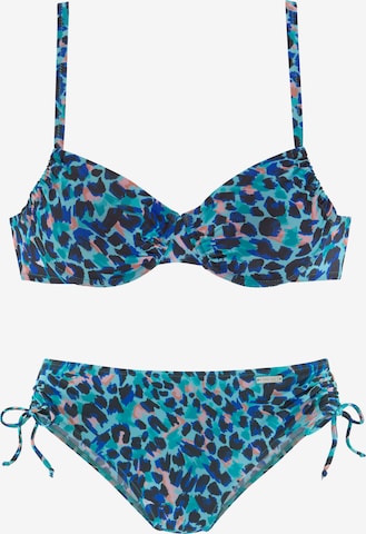 LASCANA - Clásico Bikini en azul: frente