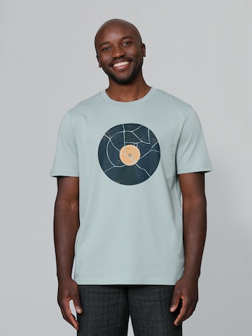 Watapparel Shirt ' Broken Vinyl ' in Groen: voorkant