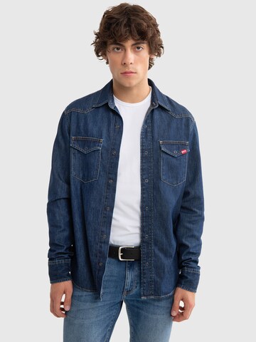 BIG STAR Regular fit Overhemd 'CHUCK' in Blauw
