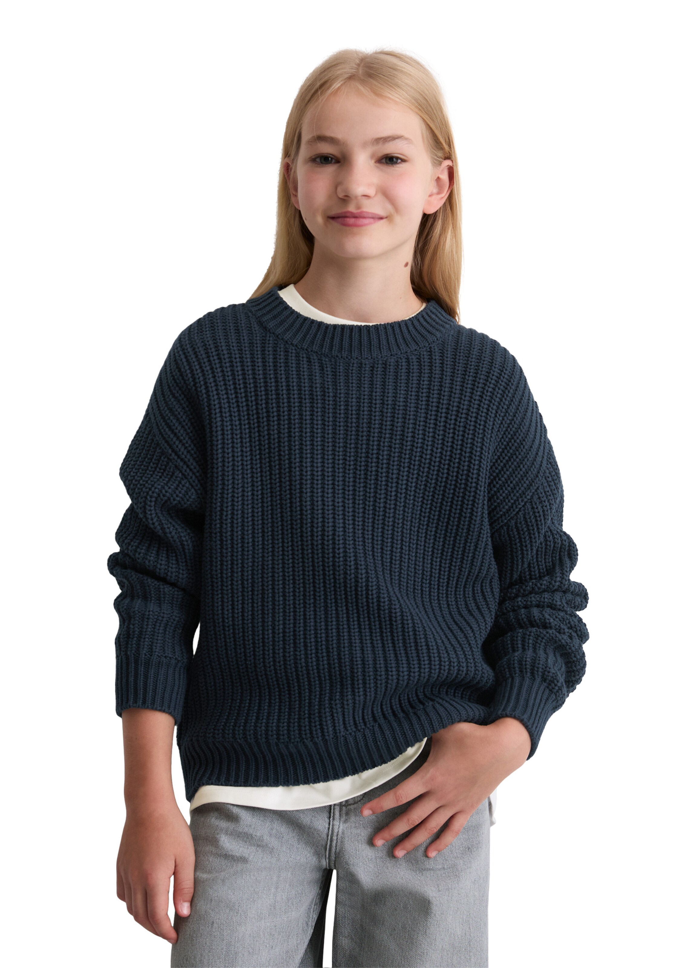 Pull-over Marc O'Polo en bleu : devant
