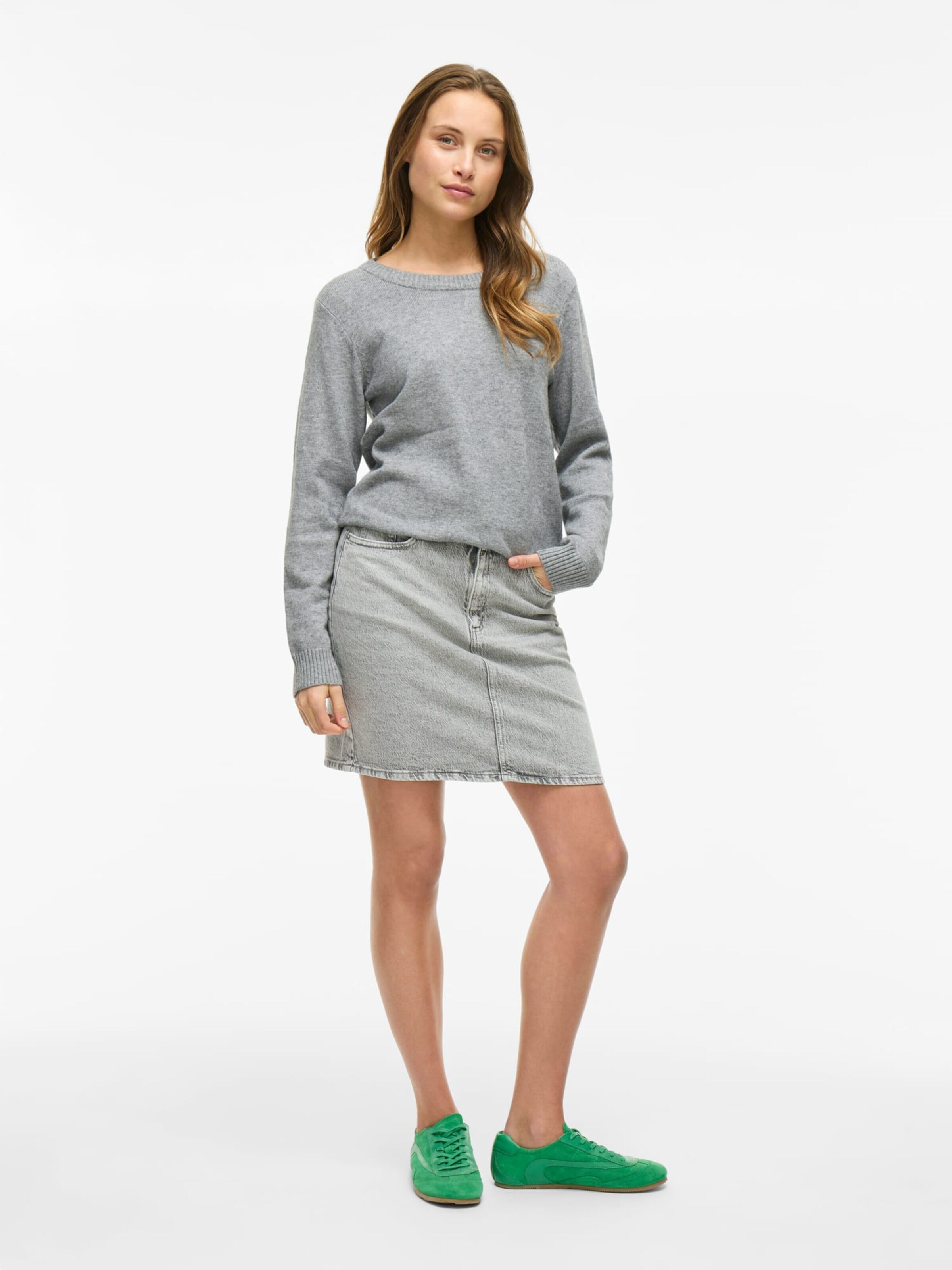 VILA Skirt 'kaja' in Grey: front