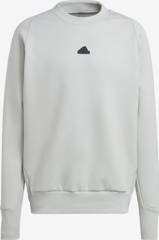 ADIDAS SPORTSWEAR Athletic Sweatshirt 'Z.N.E. Premium' in Silver: front