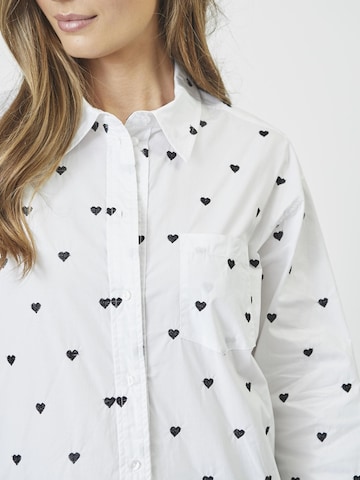 co'couture Bluse 'Heart' in Weiß