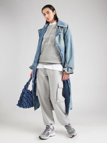 CATWALK JUNKIE Sweatshirt 'Always late' in Grey