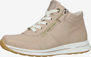 Sneaker alta di ARA in beige: frontale