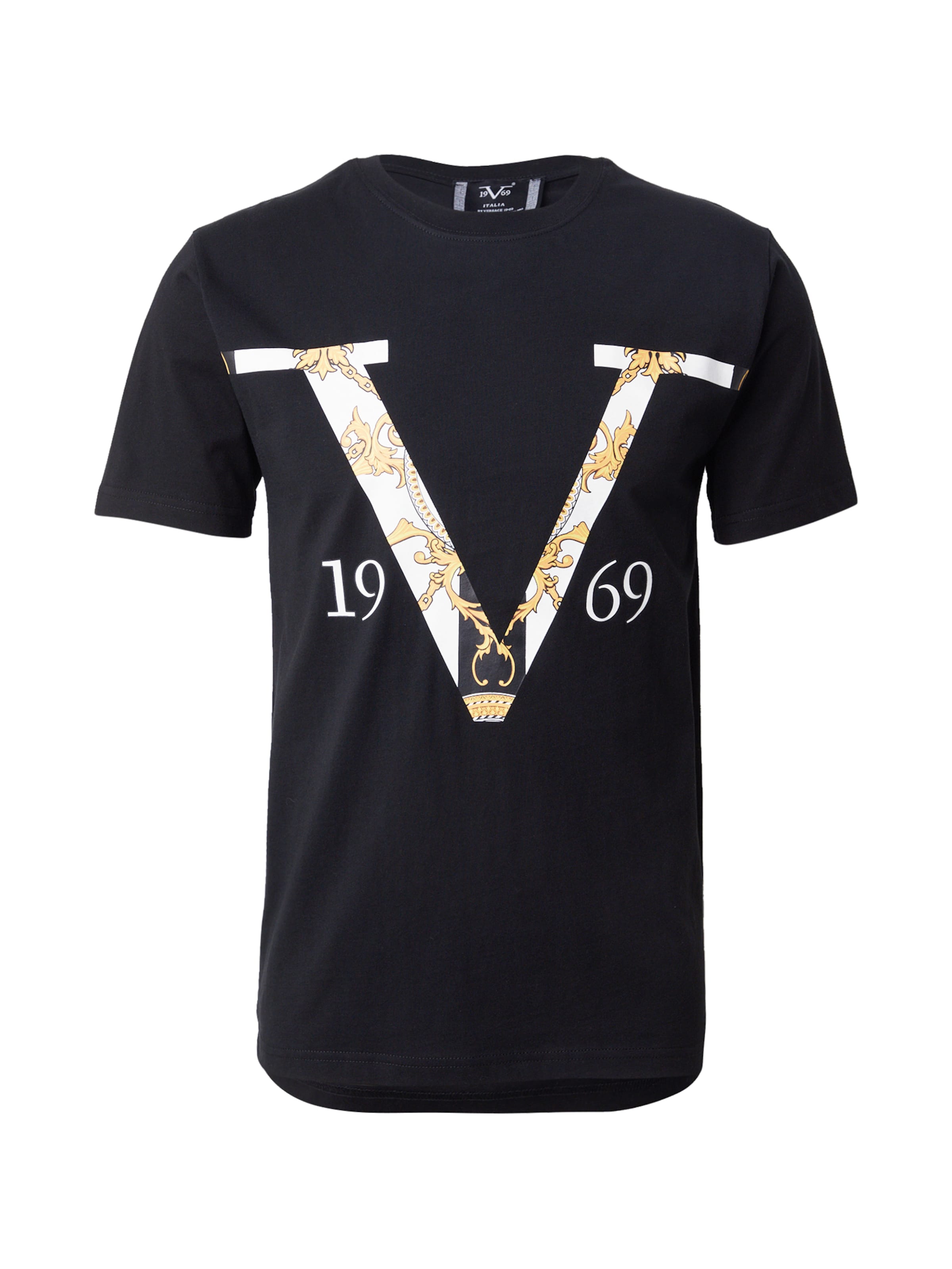 19V69 ITALIA T-Shirt 'Kiano' in Schwarz: Vorderseite