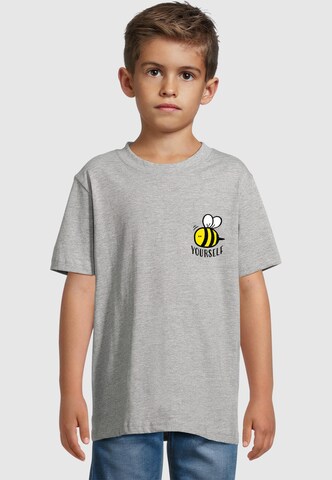 Merchcode T-Shirt 'Bee Yourself' in Grau: Vorderseite