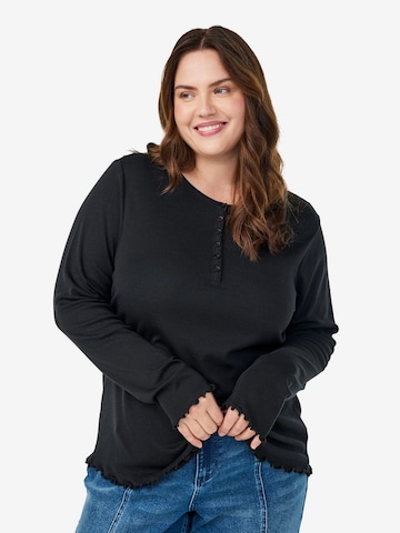 ZizziBluza 'Cabinar' - crna boja: prednji dio