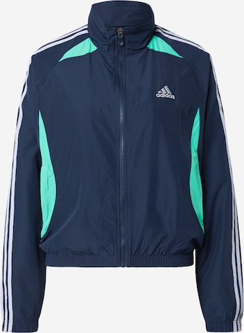 mėlyna ADIDAS ORIGINALS Demisezoninė striukė 'TEAMGEIST TT': priekis