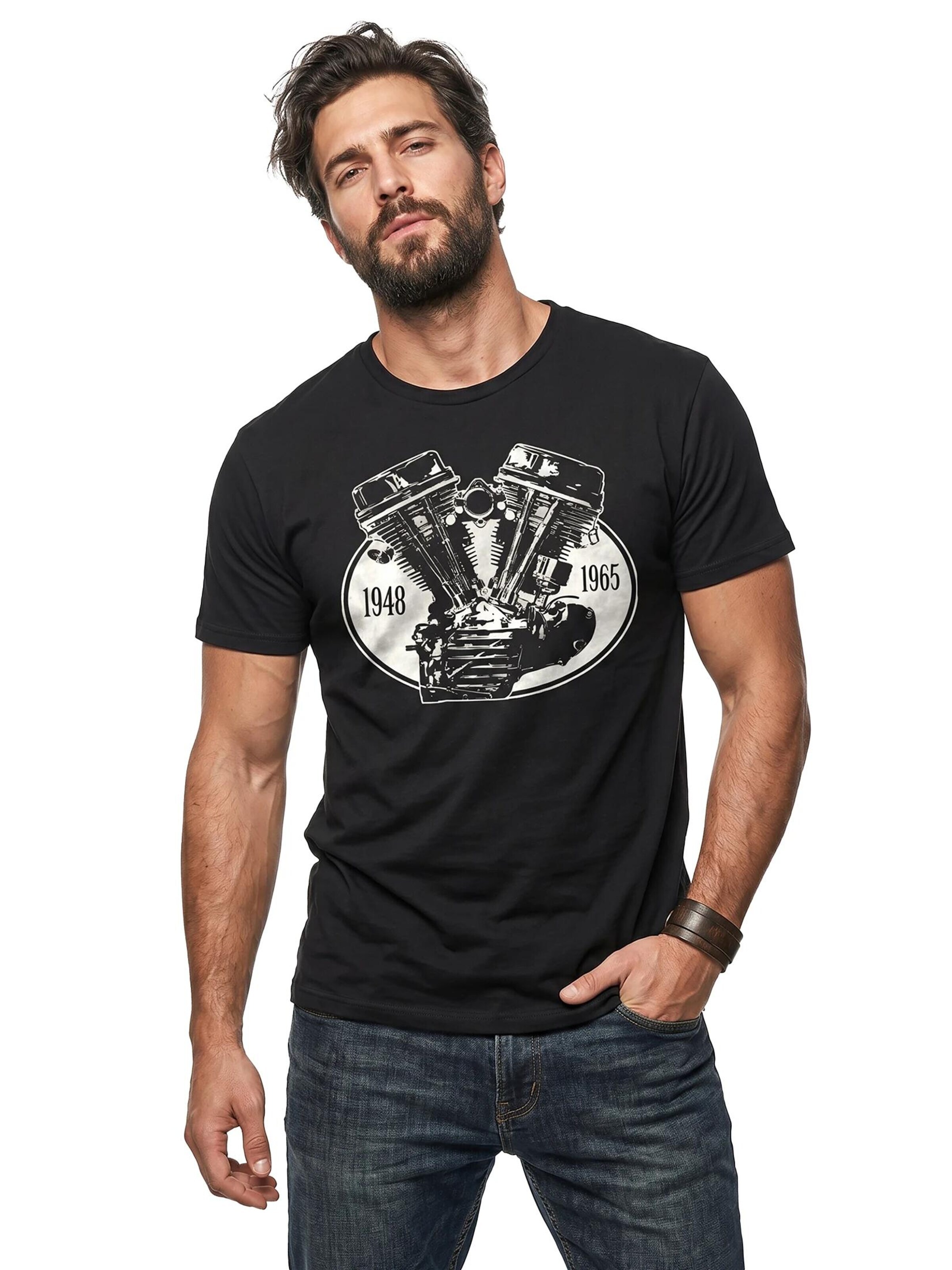MAKAYA Shirt 'Panhead' in Black