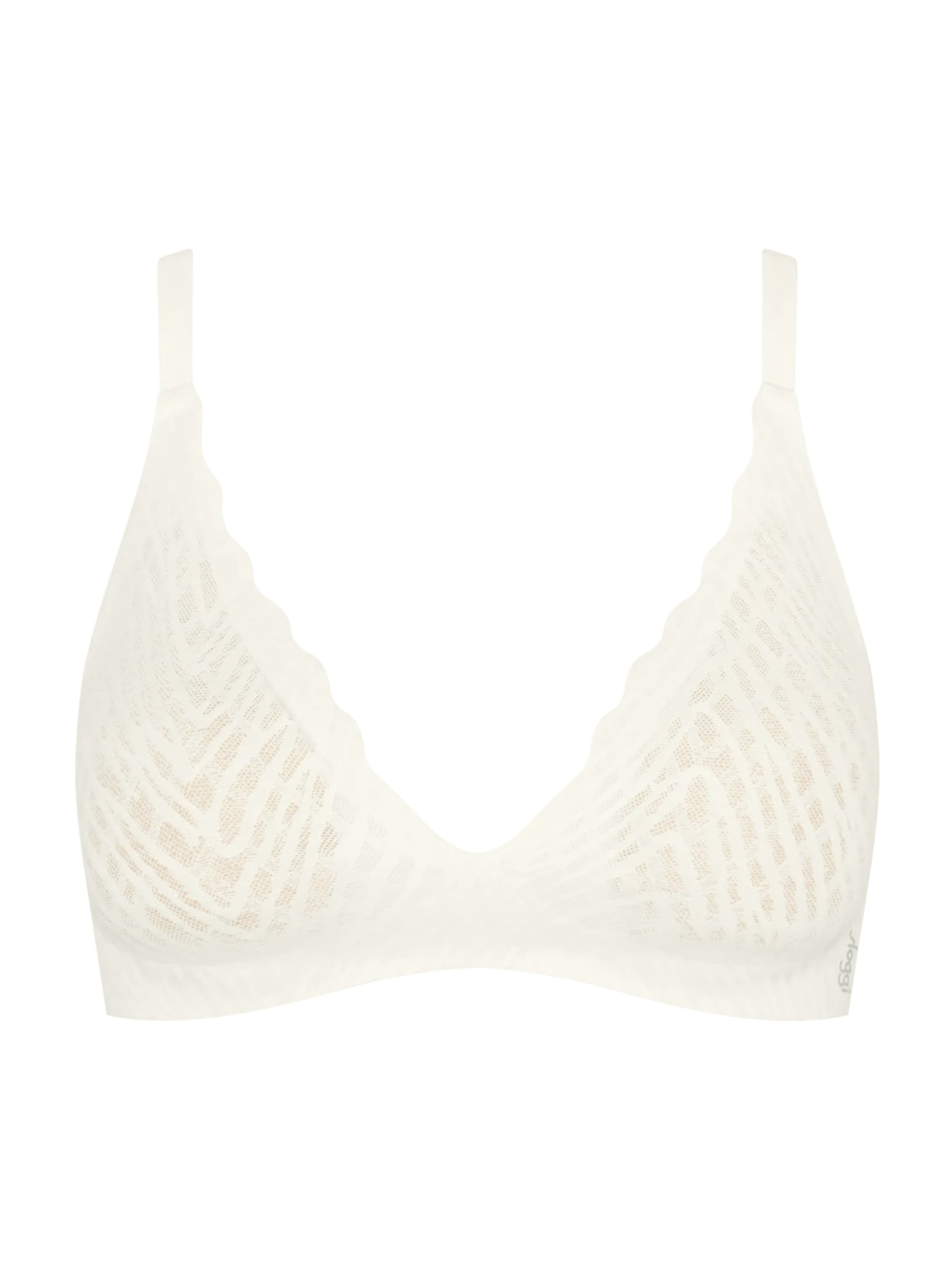 SLOGGI Треугольник Бюстгальтер 'ZERO Feel Bliss THE UP' в Белый: спереди