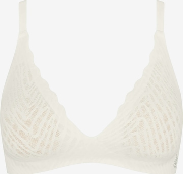 SLOGGI Trójkąt Biustonosz 'ZERO Feel Bliss THE UP' w kolorze biały: przód