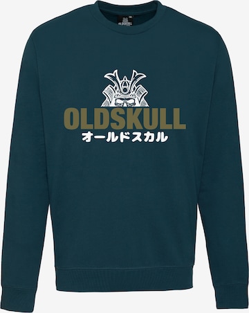 Oldskull Sweatshirt in Groen: voorkant