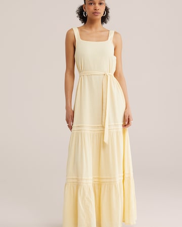 WE Fashion - Vestido de verão em amarelo: frente