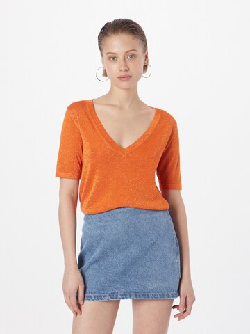 System Action Sweater 'CREPPI' in Orange: front