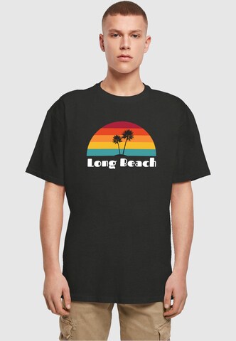 Merchcode Shirt 'Long Beach X' in Black: front