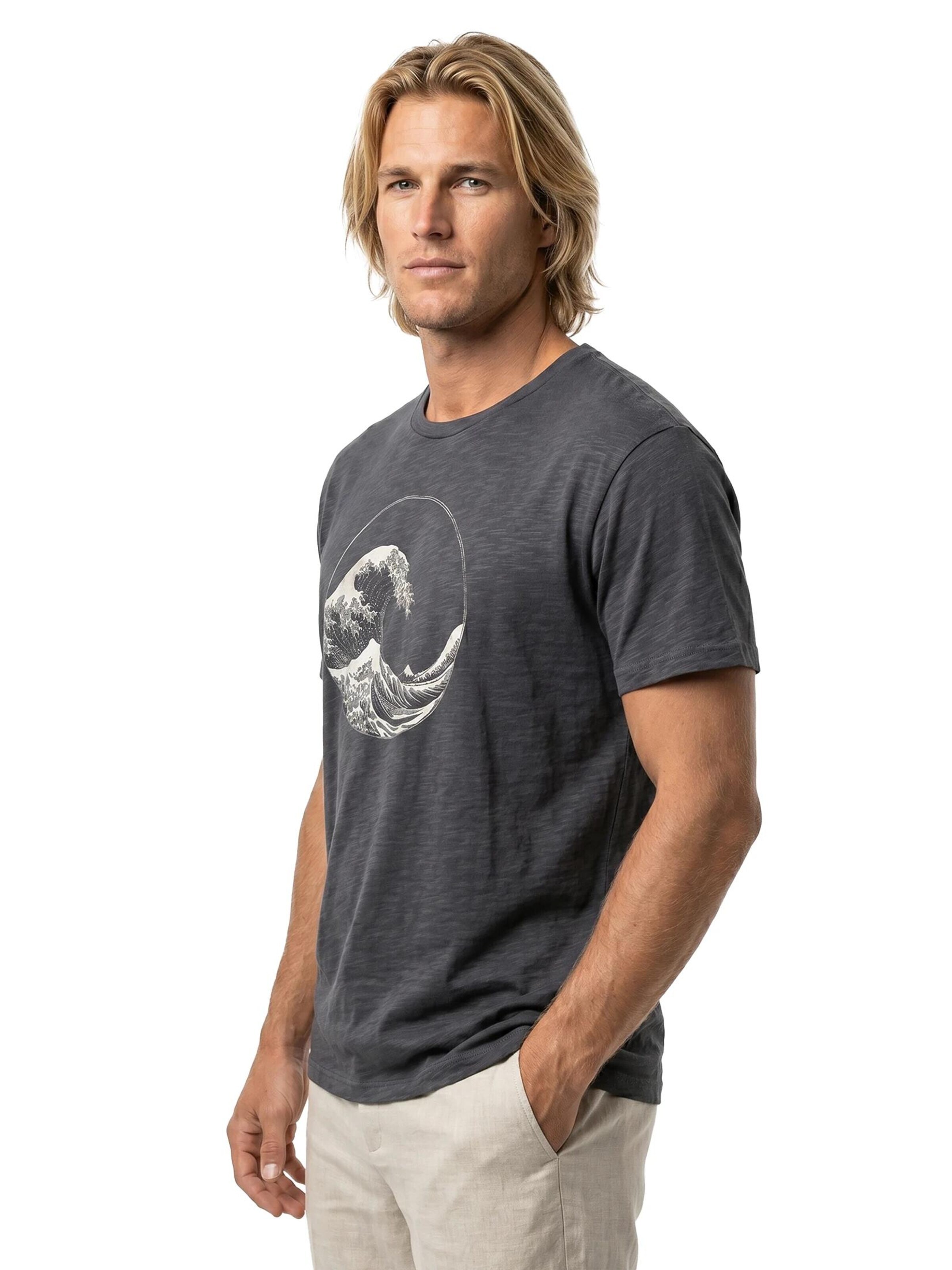 MAKAYA Shirt 'Kawanga Welle' in Grey