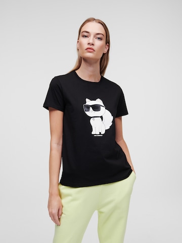 T-shirt Karl Lagerfeld en noir : devant