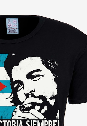 LOGOSHIRT T-Shirt 'Che - Cuban Flag' in Schwarz