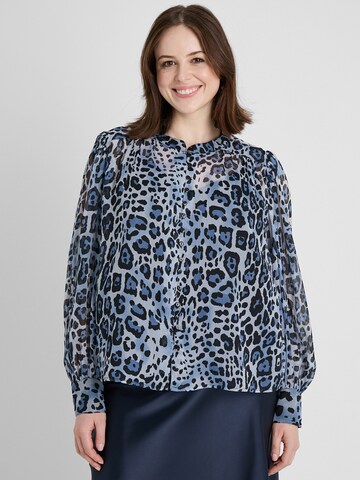 Camicia da donna 'Eliane' di Guido Maria Kretschmer Curvy in blu: frontale