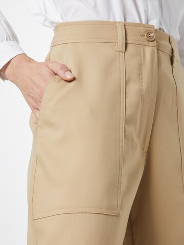 WEEKDAY Loose fit Trousers 'Jina' in Beige