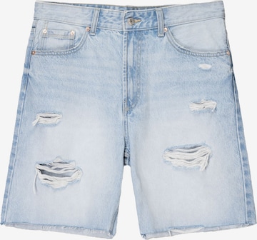 Bershka Regular Farkut värissä sininen: etupuoli