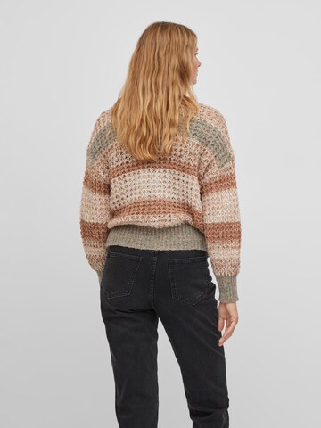 VILA Knit Cardigan 'ABRIL' in Brown