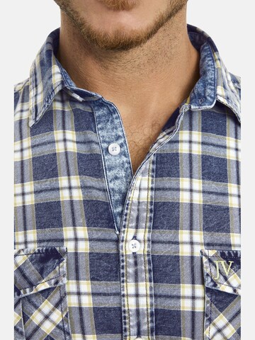 Jan Vanderstorm Comfort fit Button Up Shirt ' Leidulf ' in Blue