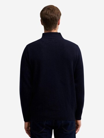 Barbour Gebreid vest 'ESSENTIAL L/WOOL HALF ZIP 262MMKN0339' in Blauw