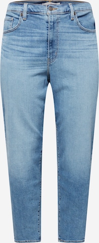 Levi's® Plus Tapered Jeans 'PL HIGH WAISTED MOM JEAN DARK INDIGO - WORN IN' i blå: framsida