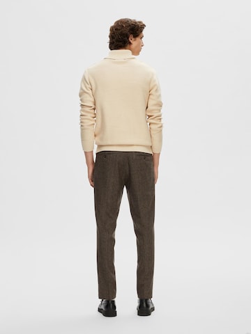 SELECTED HOMME Pullover 'AXEL' in Beige