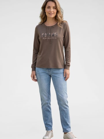 Sweat-shirt 'Shine' Navigazione en marron