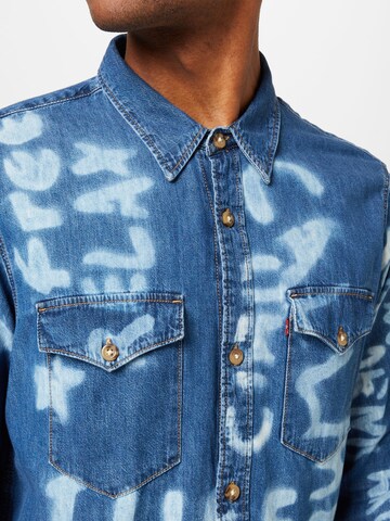 LEVI'S ® Regular fit Button Up Shirt 'Relaxed Fit Western' in Blue