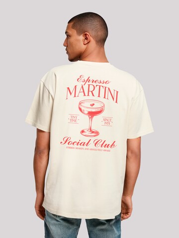 F4NT4STIC T-Shirt 'Espresso Martini Social Club' in Beige