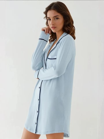 Chemise de nuit 'Lounge-Kleider' Hiccup en bleu